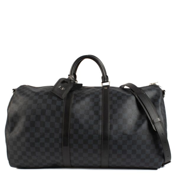 Louis Vuitton Damier Cobalt Keepall Bandoulière 55 Bag