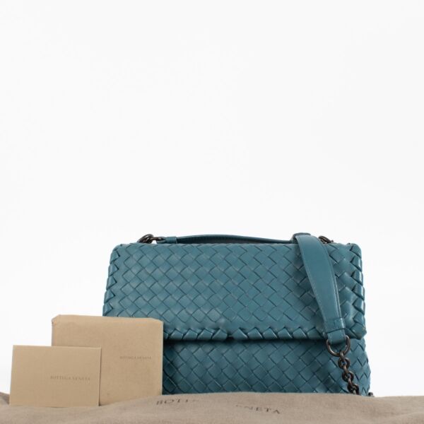Bottega Veneta Blue Olimpia Crossbody Bag