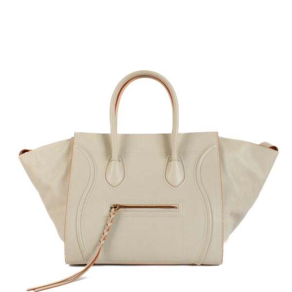 Shop 100% authentic secondhand Celine White Medium Luggage Phantom Top Handle Bag on Labellov.com