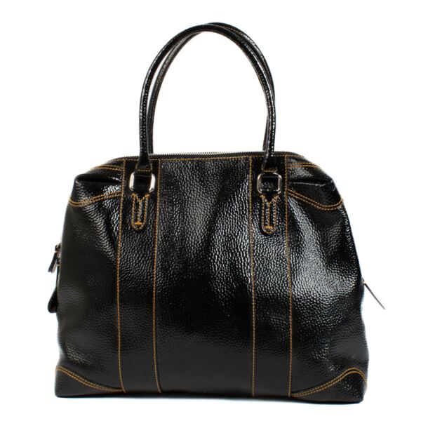 Fendi Black Patent Leather Shoulder Bag 
