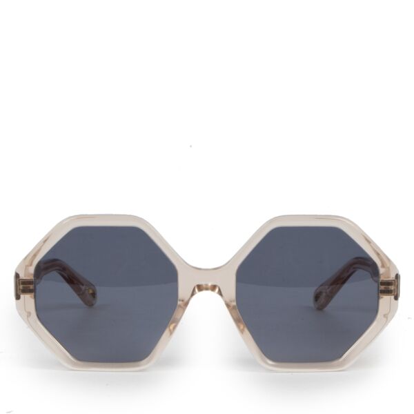 Authentic second-hand vintage Chloé Rose Gold Willow Octagonal Sunglasses  buy online webshop LabelLOV