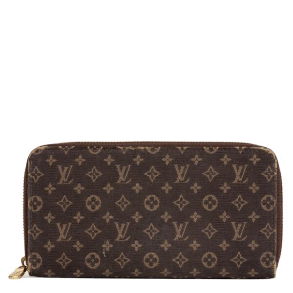 We buy and sell your authentic designer Louis Vuitton Mini Lin Brown Zippy Wallet