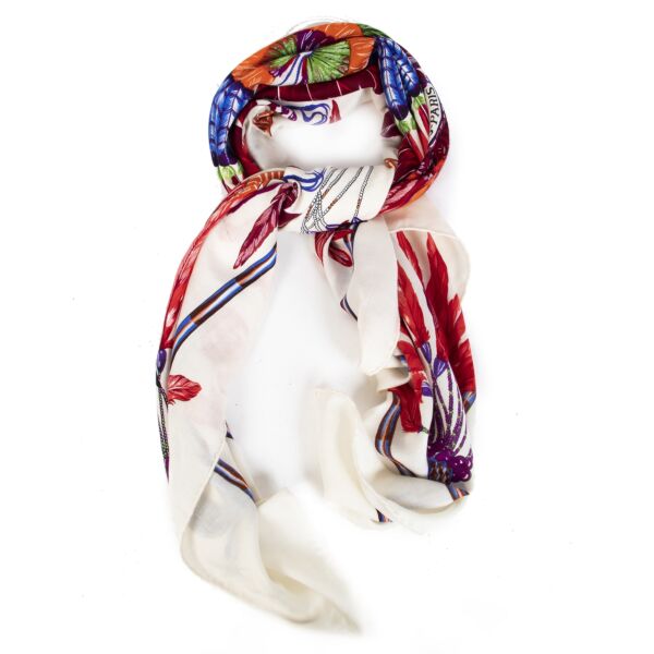 Authentieke Tweedehands Hermès Brazil Cashmere Scarf juiste prijs veilig online shoppen luxe merken webshop winkelen Antwerpen België mode fashion