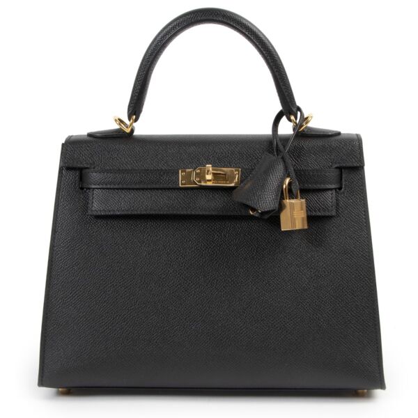 Hermès Kelly 25 Black Epsom GHW