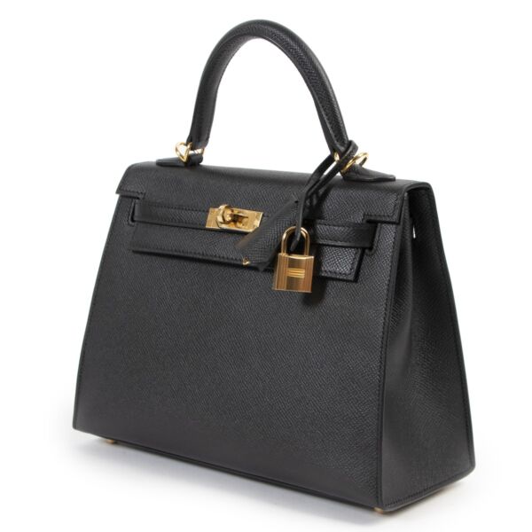 Hermès Kelly 25 Black Epsom GHW