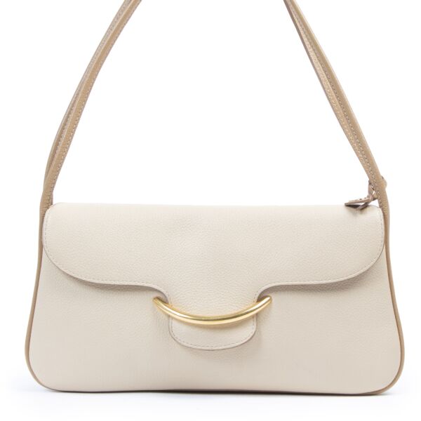 Authentic secondhand Delvaux Bague Cream Shoulder Bag designer bags fashion luxury vintage webshop safe secure online shopping