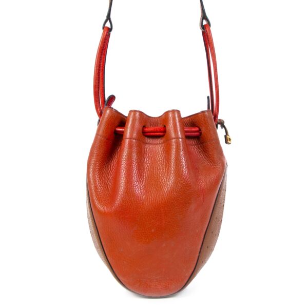 Buy Secondhand Delvaux Multicolor Bucket Bag at the right price online safe and secure LabelLOV luxury brand webshop Antwerp Belgium