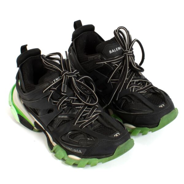 Balenciaga Black Track Glow in the Dark Sneakers - size 37