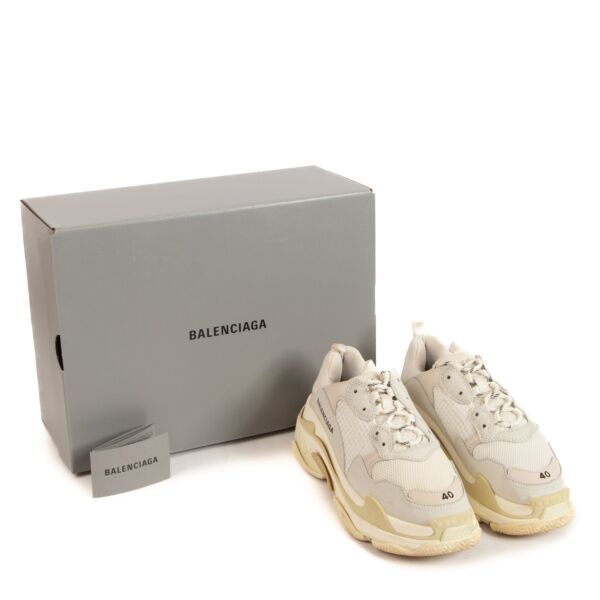 Balenciaga White Triple S Sneakers - Size 40