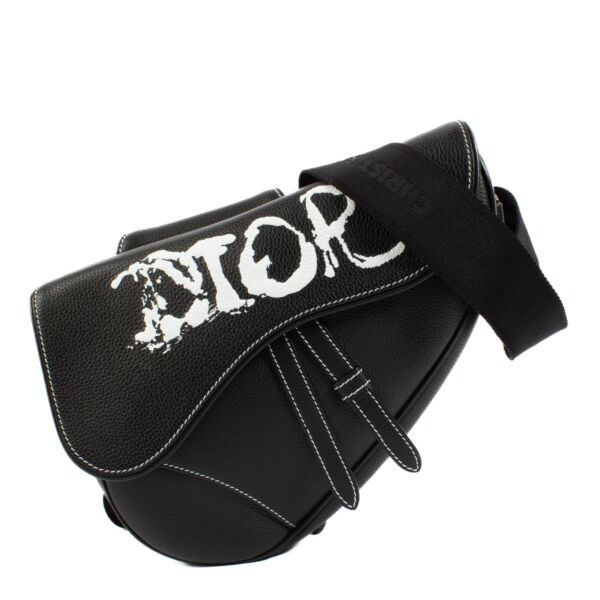 shop 100% authentic second hand Christian Dior x Peter Doig Black Grained Calfskin Saddle Bag on Labellov