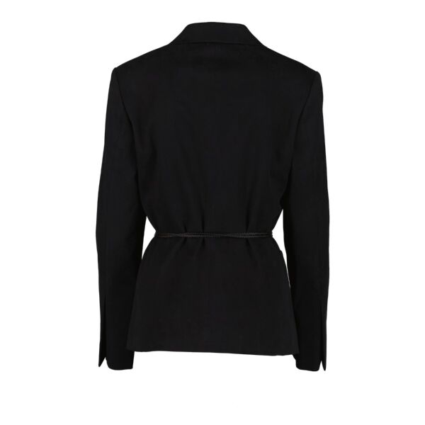 Gucci By Tom Ford Black Blazer With Leather Belt - Size IT44