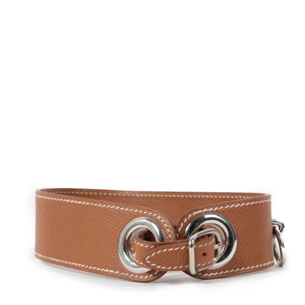 Buy an authentic second-hand Hermès Camel Leather Dog Collar in good condition at Labellov Antwerp. 