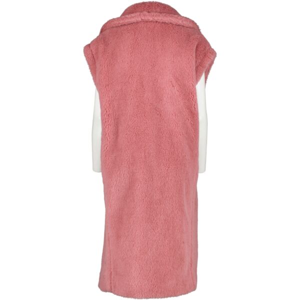 Max Mara Gettata Pink Long Alpaca Teddy Vest - Size S