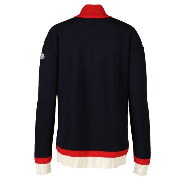 Moncler Blue Maglione Tricot Knitwear - Size S