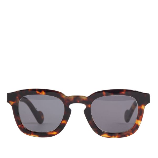 Moncler Tortoise Round Sunglasses