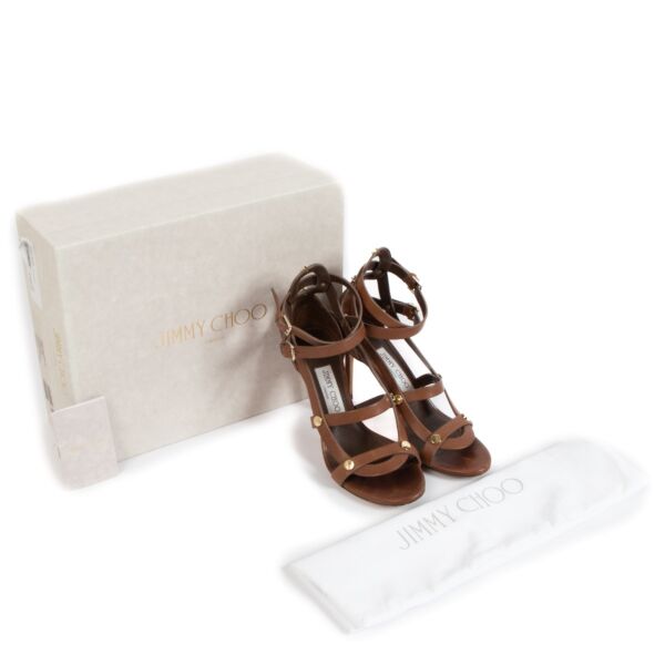 Jimmy Choo Brown Sandals - Size 37