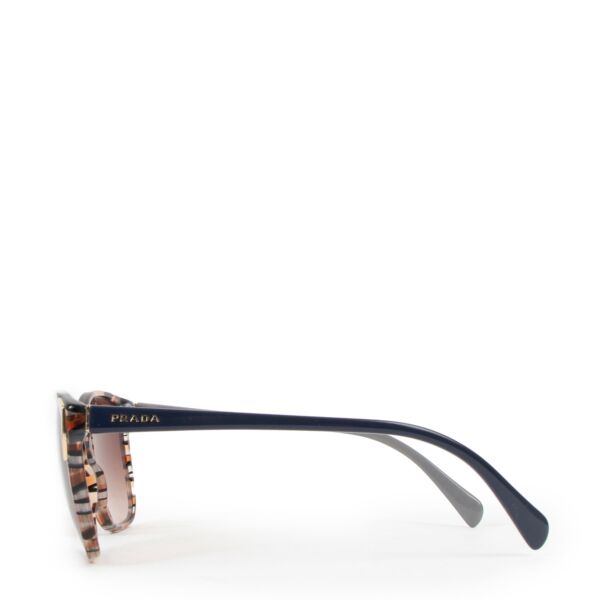 Prada Blue Cat Eye Havanna Sunglasses 
