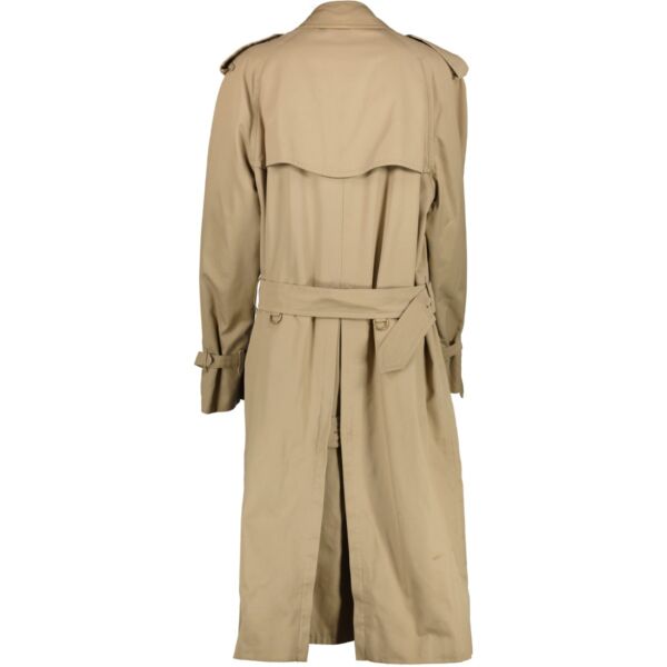 Burberry Beige Vintage Long Trench Coat - Size XL