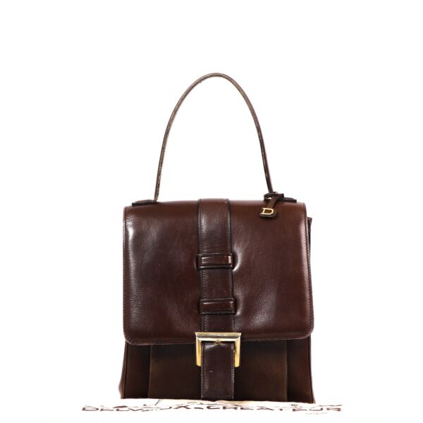 Delvaux Brown Modéle Déposé Top Handle Bag