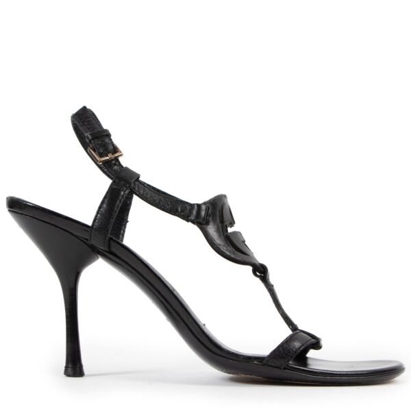 Gucci GG Leather Sandals - Size 38.5
