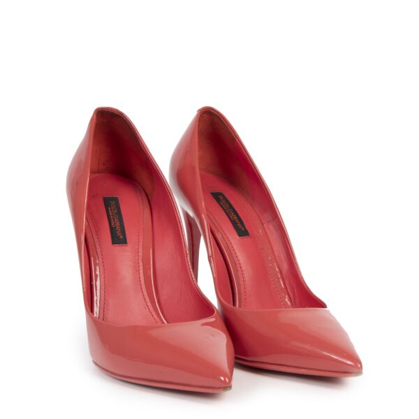 Dolce & Gabbana Coral Calfskin Leather Pumps - Size 37,5