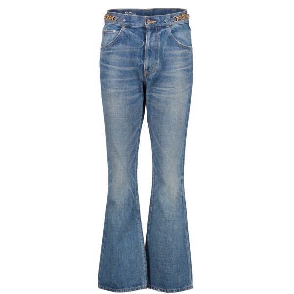 Shop safe online at Labellov in Antwerp, Brussels and Knokke this 100% authentic second hand Céline Blue Union Wash Dylan Flared Jeans - Size 29