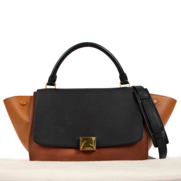 Celine Tri-Color Leather Small Trapeze Bag
