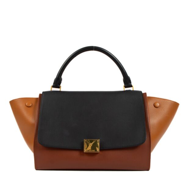 Celine Tri-Color Leather Small Trapeze Bag