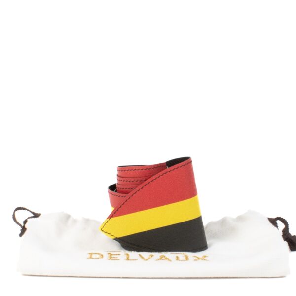 Delvaux Belgian Flag Supple Calf Handle Ribbon