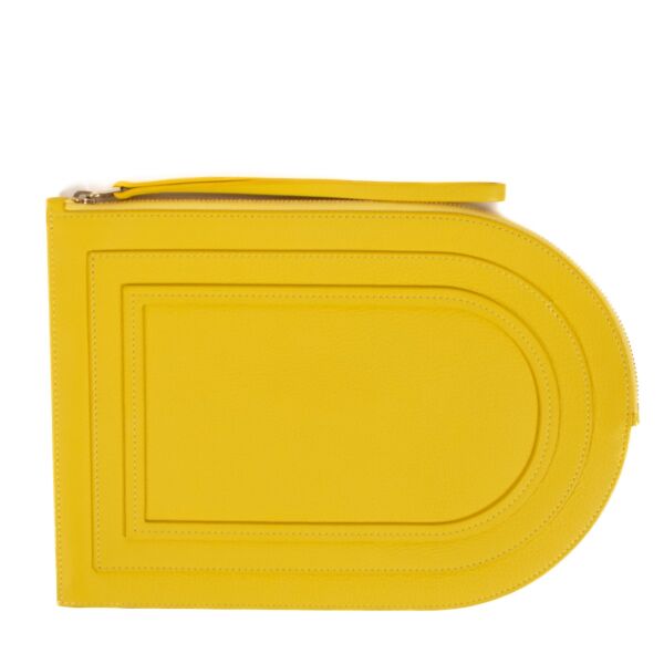 Delvaux Mimosa Leather D Pochette GM Clutch