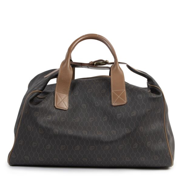 Authentic second-hand vintage Dior Grey Honeycomb Travel Bag buy online webshop LabelLOV