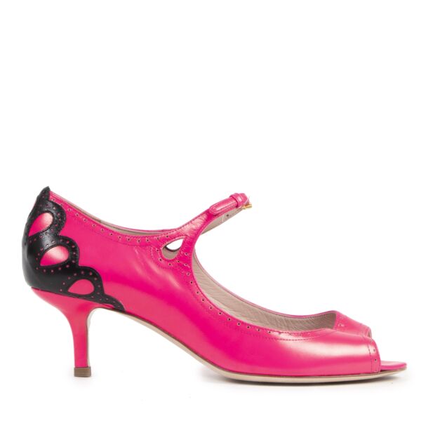 Authentieke Tweedehands Miu Miu Pink Open Toe Kitten Heels - Size 39 juiste prijs veilig online shoppen luxe merken webshop winkelen Antwerpen België mode fashion
