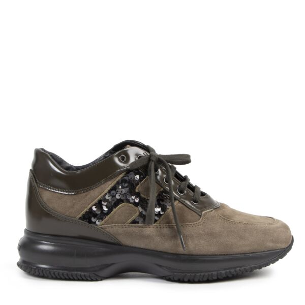 Hogan Interactive Khaki Sneakers - Size 38,5