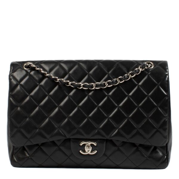 Shop 100% authentic secondhand Chanel Black Lambskin Maxi Classic Single Flap Bag on Labellov.com