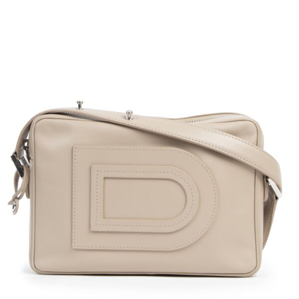 Authentieke tweedehands vintage Delvaux Louise Cross Over Dusty Pink Camera Bag koop online webshop LabelLOV