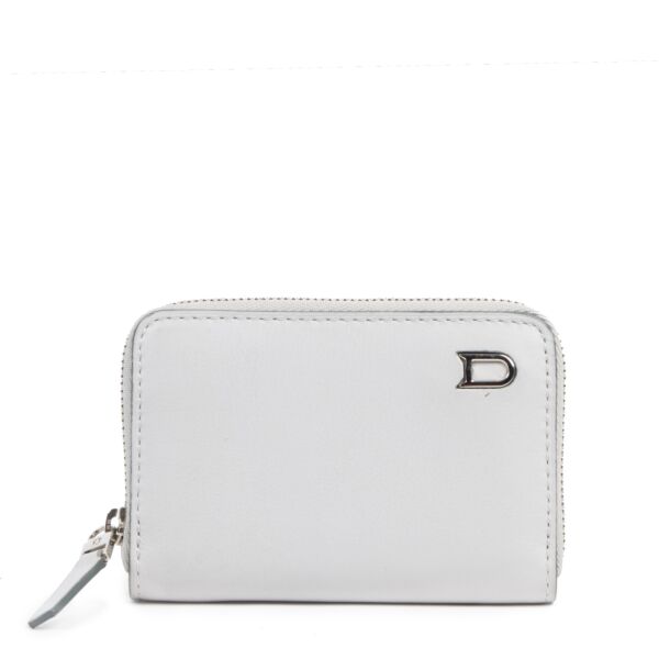 Authentic second-hand vintage Delvaux Grey Leather Mini Accordeon Wallet buy online webshop LabelLOV