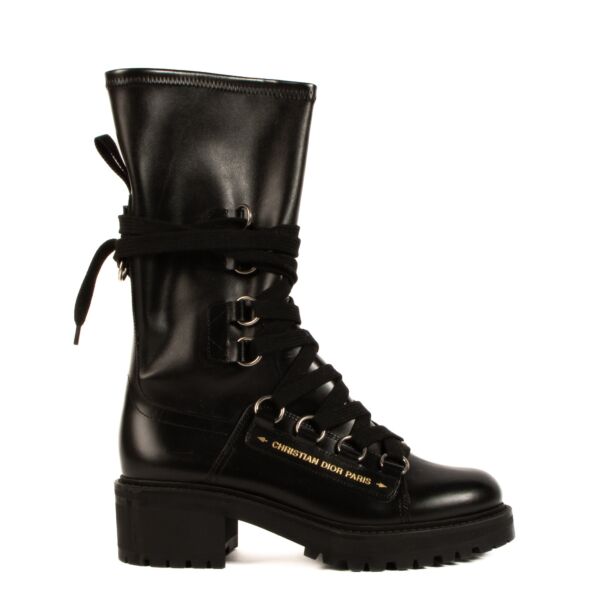 Christian Dior Black D-fight Boots - size 39 for the best price at Labellov 
