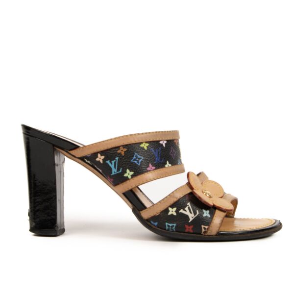 Louis Vuitton Multicolor Monogram Sandals for the best price at Labellov secondhand luxury in Antwerp