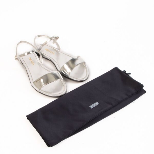 Prada Silver Sandals - Size 38