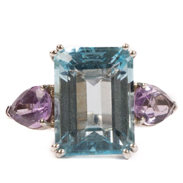 Shop 100% authentic second-hand Anne Zellien Sterling Silver, Topaz, Amethyst Ring - size 51,5 on Labellov.com