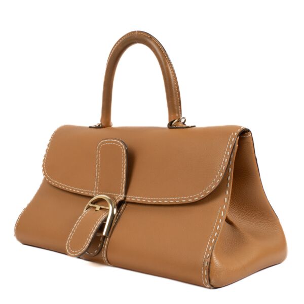 Delvaux Vegetal Sellier Brillant East/West Surpiqué Bag