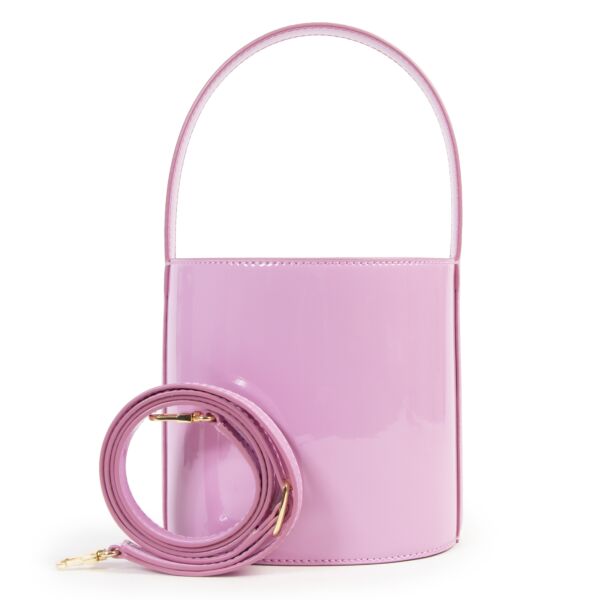 Staud Pink Icing Patent Bissett Bag