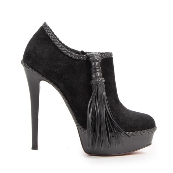 Authentieke Tweedehands Christian Louboutin Sultane 40 Suede Pumps - Size 36 juiste prijs veilig online shoppen luxe merken webshop