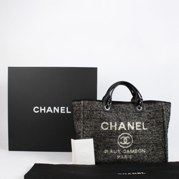 Chanel Black Large Deauville Shopper Bag