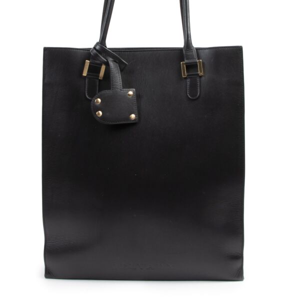 Authentic second-hand vintage Delvaux Le Jeff Black Tote buy online webshop LabelLOV