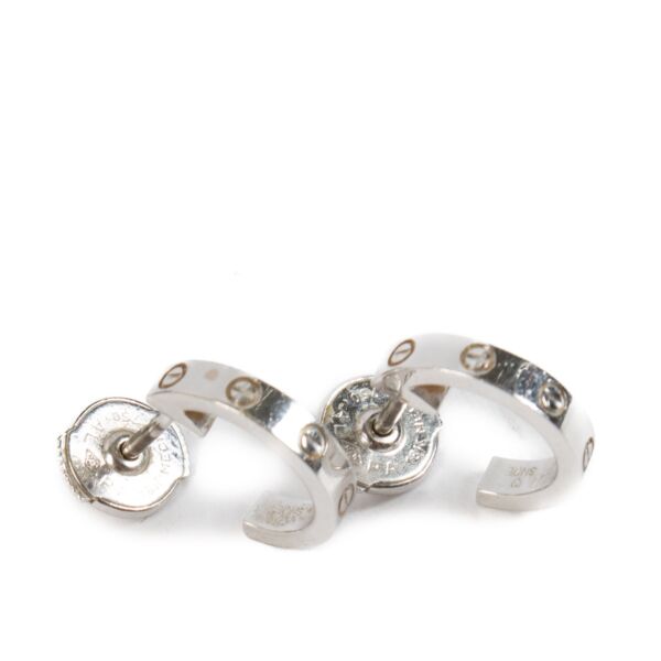 Buy authentic second hand Cartier White Gold LOVE Hoop Small Earrings at Labellov.com 