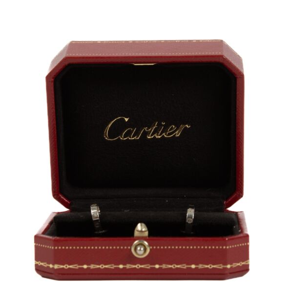 Cartier White Gold LOVE Hoop Small Earrings