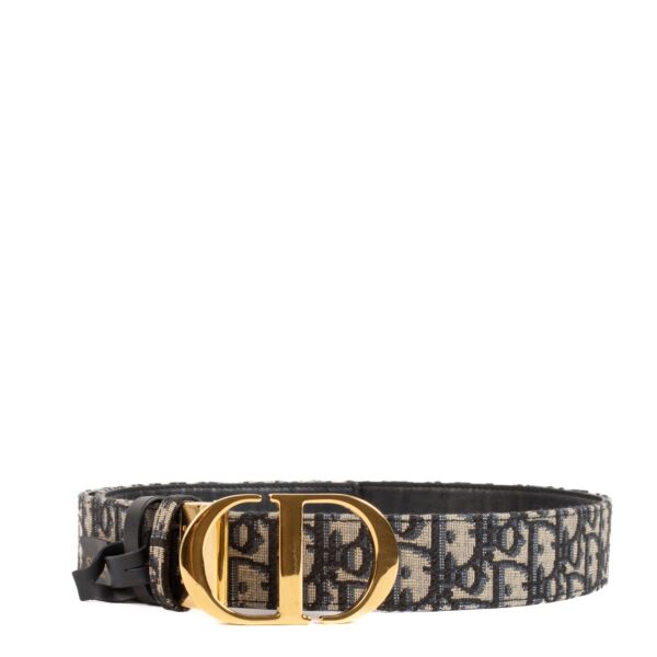 shop 100% authentic second hand Christian Dior Oblique 30 Montaigne Reversible Belt - Size 90 on Labellov.com
