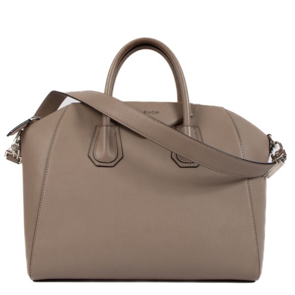 Shop 100% authentic second-hand Givenchy Taupe Antigona Shoulder Bag on Labellov.com
