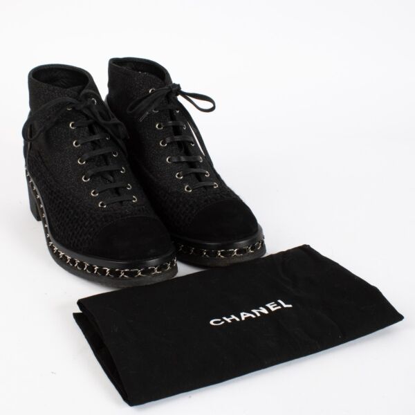 Chanel Black Ankle Boots - Size 39